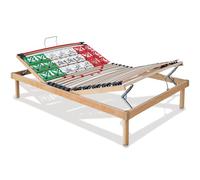 EVERGREENWEB Rete una Piazza e Mezza 120x190 con DISPOSITIVO MEDICO Detraibile Alzata Manuale Doghe in Legno Basculanti ORTOPEDICA Struttura Letto RINFORZATA Regolatori di Rigidità 4 Piedi Smontabili