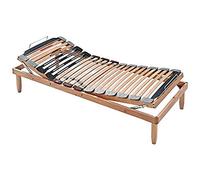 Evergreenweb - Rete Una Piazza e Mezza 120x190 con Doghe in Legno Alzata Manuale ALZA Testa E Piedi Pieghevole Ortopedica Regolatori Rigidità Gambe Smontabili Base Letto da Incasso Rinforzata Offerta