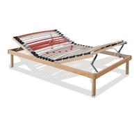EVERGREENWEB Rete una Piazza e Mezza 120x200 DISPOSITIVO MEDICO Detraibile Alzata MANUALE Doghe in Legno Basculanti ORTOPEDICA Struttura RINFORZATA Regolatori di Rigidità zona Lombare Piedi Smontabili