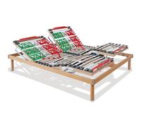 EVERGREENWEB Rete una Piazza e Mezza Elettrica 120x190 con DISPOSITIVO MEDICO Detraibile, Alzata Pieghevole, Doghe in Legno e Piattelli Basculanti, ORTOPEDICA Struttura RINFORZATA, 4 Piedi Smontabili