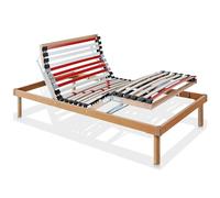 EVERGREENWEB Rete una Piazza e Mezza Elettrica 120x190 DISPOSITIVO MEDICO Detraibile, Alzata Motorizzata Doghe in Legno Basculanti, ORTOPEDICA Struttura RINFORZATA, Regolatori di Rigidità zona Lombare