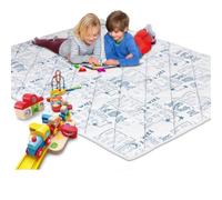 EVERGREENWEB - Tappetino da Gioco per Bambini e Neonati grande 200x200cm colore Celeste Copertina da Pavimento Imbottita in Schiuma Morbida Tessuto Anallergico Materassino da Terra Pieghevole Lavabile