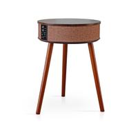 EVERGREENWEB - Tavolino Bluetooth Speaker con Stazione di Ricarica Wireless, Porta USB e Stereo Speaker - Tavolino da Caffè in Legno Smart