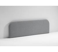 EVERGREENWEB Testata Letto Matrimoniale Imbottita, Testiera in Tessuto Antimacchia Stondata in Foam e interno in puro legno per letto 160x190, Testata letto muro, Realizzata in Italia | Grigio