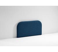 EVERGREENWEB Testata Letto Singola Imbottita, Testiera in Tessuto Antimacchia Stondata in Foam e interno in puro legno per letto 90x190, Testata letto muro, Realizzata in Italia | Blu