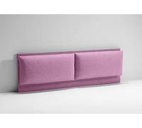 EVERGREENWEB - Testiera Letto Matrimoniale Imbottita, Elegante Testata Letto a Doppio Cuscino da Parete in Tessuto Lilla Liscio Antimacchia, Incluso Kit di Montaggio GRATIS, Interno Puro Legno, ROMA