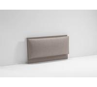 EVERGREENWEB - Testiera Letto Singolo Imbottita color Tortora, Elegante Testata Letto Maxi Cuscino da Parete in Tessuto Liscio Antimacchia, Incluso Kit di Montaggio GRATIS, Interno Puro Legno, ROMA