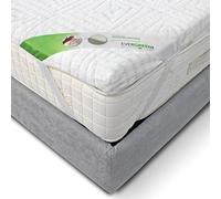 EVERGREENWEB - Topper Memory Foam 6 cm Singolo 90x200 cm, Correttore Materasso, Coprimaterasso con Rivestimento Anallergico, Lastra Massaggiante, 4 Angoli Elastici, 100% Made in Italy | Eden