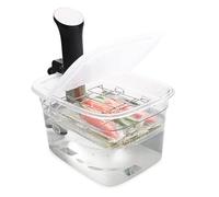 EVERIE Versatile contenitore Sous Vide da 12 litri con rack integrato e coperchio a cerniera pieghevole compatibile con tutti i fornelli Sous Vide, EVC-1202-TYPP