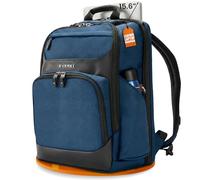 Everki Onyx zaino laptop premium - nylon balistico e pelle, zaino da ufficio da viaggio, scomparto dedicato fino a 15,6" - Blu navy (EKP132N)