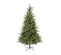 Everlands Albero di Natale artificiale Allison Pine verde, 210 cm, illuminato a LED, realistico, rami densi, albero di Natale artificiale con supporto in metallo