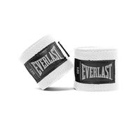 Everlast Fasce da Boxe Core (305 cm) Bianche, per guantoni, Sparring, MMA e Kickboxing, Chiusura a Strappo, Cotone Elasticizzato - Originale