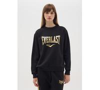 EVERLAST, Felpa In Misto Cotone Nero Regular Fit Con Stampa, Donna, Nero, Taglia: S