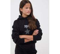 EVERLAST, Felpa Nera Con Cappuccio In Misto Cotone Per Ragazza Regular Fit, Unisex, Nero, Taglia: 10-11
