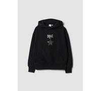 EVERLAST, Felpa Nera Con Cappuccio In Misto Cotone Per Ragazza Regular Fit, Unisex, Nero, Taglia: 11-12
