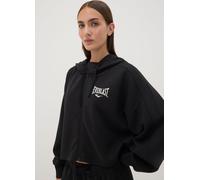 EVERLAST, Felpa Nera Con Cappuccio In Viscosa Elasticizzata Jersey Regular Fit, Unisex, Nero, Taglia: L