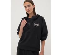 EVERLAST, Felpa Nera Con Cappuccio In Viscosa Elasticizzata Jersey Regular Fit, Unisex, Nero, Taglia: XS