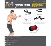 Everlast Portable fitness kit - contiene:corda, stringi mano, tubi elastici
