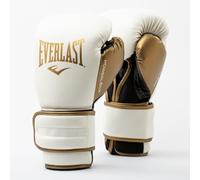 Guanti da Boxe Everlast Powerlock 2R 16oz Bianco/Oro per sacco, colpitori e sparring, supporto polso Turnback avanzato, imbottitura a 4 strati e presa ergonomica - Originale Everlast