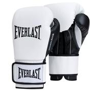Everlast Powerlock OG 16oz Guantoni da Boxe (Bianco/Nero), per sacco, colpitori e sparring, chiusura Hook & Loop, schiuma avanzata, impugnatura ergonomica - Attrezzatura originale Everlast