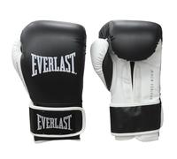 Everlast Powerlock OG 16oz Guantoni da Boxe (Nero/Bianco), per sacco, colpitori e sparring, chiusura Hook & Loop, schiuma avanzata, impugnatura ergonomica - Attrezzatura originale Everlast