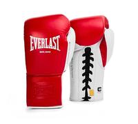 Everlast Powerlock OG Pro Fight Guanti da Boxe 10oz Rosso/Bianco Allacciatura a Lacci per Sacco e Competizione con Schiuma Avanzata
