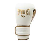 Everlast Powerlock2 Boxing Gloves White/Gold 12oz - Enhanced Performance and Style. Ideal Training Gloves for Boxing