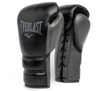 Everlast Unisex - Guantoni da boxe per adulti Powerlock 2 Pro Lace Training Glove, nero, 12 oz.