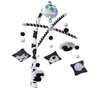 EVERLOVE | Montessori Mobile Baby for Culla - Bianco e Nero - Mobile Culla per Bambini e Bambine | Carillon digitale con 12 ninne nanne