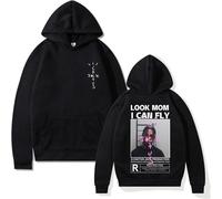 EVERLUCK Travis Hip Hop Fans Hoodies Mens Scott Wish You Were Here Felpe Donna Astroworld Look Mom I Can Fly Hoody Jumper, 01 Travis Felpa con cappuccio, L