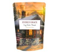 Everly Grace Cozy Winter Tea, tè nero biologico, tè nero sfuso con cannella, rosmarino, liquirizia, petali di rosa, tè nero dal Ruanda, Cina, tè invernale con latte o bevanda vegetale, contenente