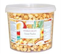 Everly Grace Popcorn - Coconut Paradise, 600 g - Secchio di popcorn con note tropicali di cocco dalla nostra manifattura di Augusta, Germania