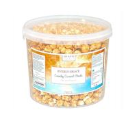 Everly Grace Popcorn - Crunchy Caramel Clouds, 600 g - Secchio di popcorn al caramello dolce e vaniglia bourbon, fatto a mano in Germania