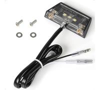 evermotor 12V 0.3W E32 LED Luce targa omologata Moto, Universale Mini 42mm, per Auto Automotive Quad ATV, Nero, Impermeabile IP67