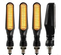 evermotor 4 Pezzi Frecce Moto LED Sequenziali E24 Omologate,Universali 12V Indicatori di Direzione Moto, Impermeabili, Alta Luminosità
