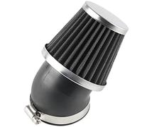 Evermotor 48mm 49mm 50mm Universale 45° Collettore in Gomma Doppio Strato Acciaio Sport Filtro Aria Filtro Aria Filtro Aria per Moto Scooter ATV Ciclomotore Scooter Nero