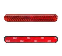 evermotor Confezione da 2 Mini 100 x 13 x 7 mm Moto Bicicletta E4 Catarifrangente Rosso Catarifrangente Posteriore Autoadesivo Cat's Eye Multifunzione Scooter E-Approved