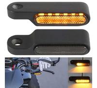 evermotor Mini Frecce LED Sequenziali per Moto, Omologato E24 12V 6 LED Indicatore, 2 Pezzi, Universale, Lega di Alluminio Pressofuso, IP67 Impermeabile