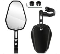 evermotor Specchietto Moto E24 Omologato, 360° Regolabile, Montaggio Interno Semplificato, Universale per Manubri da 22mm e 25,4mm, Nero