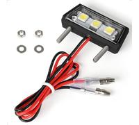 evermotor Universale Mini 12V 1W E4 LED Luce targa omologata Moto Auto Veicolo a motore Quad ATV Nero Impermeabile IP67