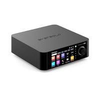 EVERSOLO Riproduci lo streamer musicale tutto in uno con amplificatore, touchscreen da 5,5 pollici, supporto per la correzione di stanze e stanze, stream Tidal, Qobuz, Amazon Music e altro, nero