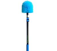 EVERSPROUT Combo Spolverino Deragnatore e Asta di Estensione da 1,5m a 4 (Portata 6,1m, Setole Morbide) | Asta Telescopica a 3 Livelli Leggera | Uso Interno ed Esterno