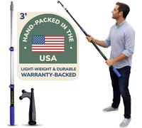 EVERSPROUT Gancio telescopico per Barca, Galleggiante, Resistente ai Graffi, Design Robusto, Durevole e Leggero, palo in Alluminio anodizzato a 3 stadi | estremità filettata per Accessori nautici