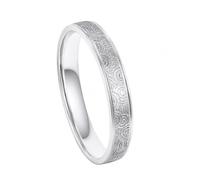 Everstone Fede nuziale da uomo e da donna, forma piatta, opaca, in titanio, per anniversario, fidanzamento, San Valentino, 6 mm, 4 mm, Titanio, Non pietra preziosa