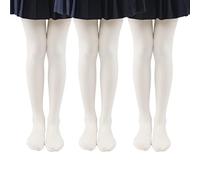 EVERSWE Collant in microfibra da 40 denari per bambini, confezione da 3, crema, 4-6 Anni