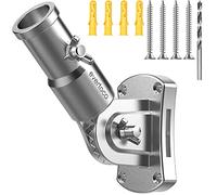 evertoco Staffa per asta per bandiera in acciaio inox T304 resistente, regolabile a 180°, per casa con due metodi di installazione, supporto per bandiera per asta di diametro interno da 2,5 cm