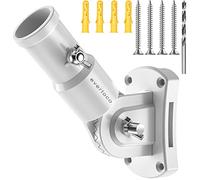 evertoco Staffa per asta per bandiera in acciaio inox T304 resistente, regolabile a 180°, per casa con 2 metodi di installazione, supporto per bandiera per asta da 2,5 cm di diametro, resistente al