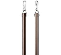EverTrack Bastone per tende, in alluminio, con ferramenta in acciaio inox, per tende, tendaggi e divisori, 91 cm, colore bronzo metallizzato, confezione da 2