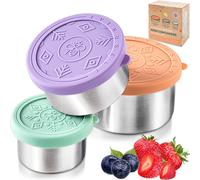 Everusely - Contenitori per Alimenti in Acciaio Inossidabile - Set da Brillante
