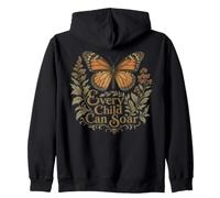 Every Child Can Soar Back To School Butterfly Felpa con Cappuccio